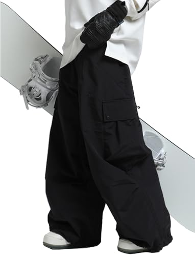 SKINOWBD Men Snowboard Pants Baggy Women Ski Snow Pant Waterproof Cargo...