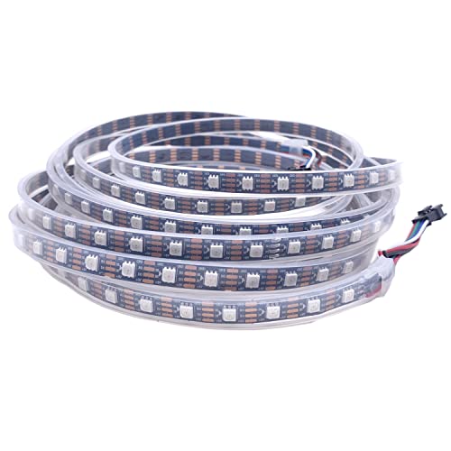Image of DC 5V WS2813 Led Strip Light Dual Signal Individually Addressable 5m 30 LEDs WS2812B Updated Black White PCB (Black PCB IP67, 5M 60LED /M)