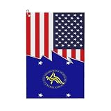 Flag of the United States Secretary of Health and Human Services And America Golf Towel 24" X 16" With Carabiner Clip Absorbent Waffle Pattern Golf Towels For Golf Bags Accessories Gift For Men Women