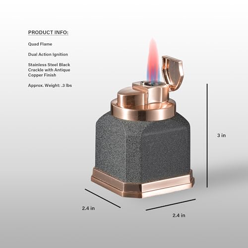 Encendedor Visol Quad Flame con llama ajustable y recargable miniatura 2