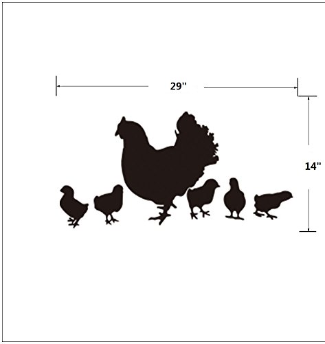 Vinilo decorativo DNVEN gallina con pollitos 29 x 14 in miniatura 6