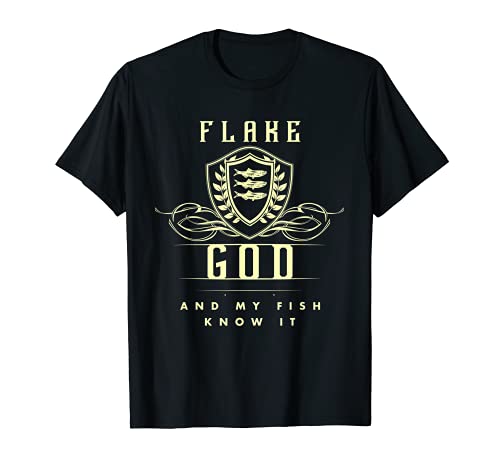 Flake Dios Acuario Acuario Pecera Divertido Acuaristico Regalo Camiseta