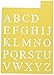 Darice 121725 Upper Case Alphabet Stencil, 3 Fonts in 1, 1-Inch