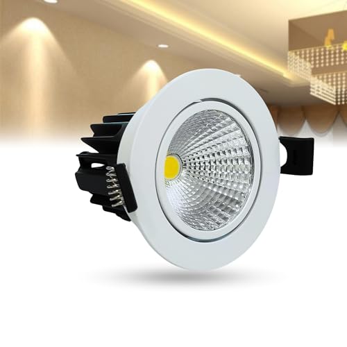 Image of D'Mak Moveble LED COB Light | Recessed LED Ceiling Light for Indoor Lighting | Warm White Color | Aluminium Body (1, 12 Watt)