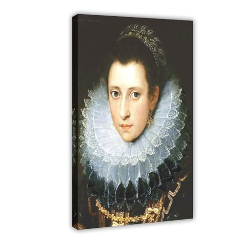 Portrait Anne Boleyn impression sur toile déco murale salon cadre suspendu 30x45cm