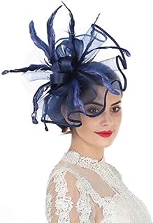 Lucky Leaf Girl Lady Hat Headwear Organza Church Feather Clip Fascinators Hat Wedding