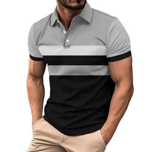 Polo d'été à manches courtes pour homme WINWUQB au col décontracté