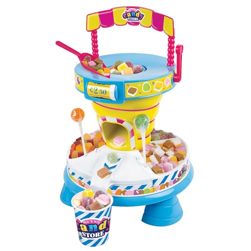 Casdon Pick & Mix Candy Store | Interactive Sweet Shop Set For Children 3+ | Rotating Price Wheel, Play Money & Real Sweets Included!