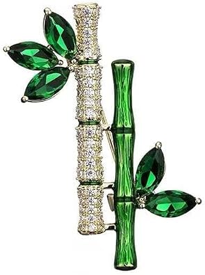 Novelty Crystal Bamboo Brooches Pins for Women Handmade Banquet Birthday Wedding Party Prom Costume Jewelry Gift