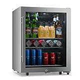 KLARSTEIN LuxeChill Frigorifero per bevande da 60 L – Frigo per bevande con sportello in vetro, controllo touch, 0-10 °C, 3 ripiani, luce LED, IPX4 cucine all'aperto