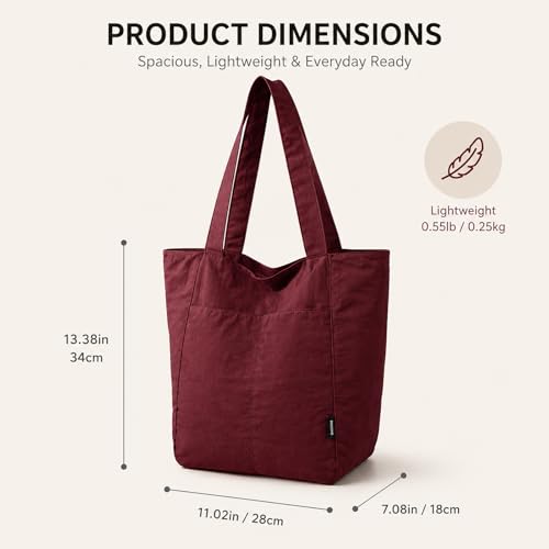 Image of Barsine Tote Bag for Women Unisex Lightweight Nylon Totes Purses and Handbags Large Casual Shoulder Hobo for Travel Gym