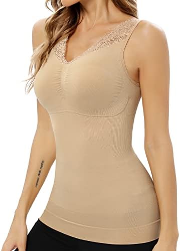 Shapewear tank tops for women camisoles with built in bra compression tank tops for women seamless tank tops for women