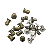 KUKU工房 ネジ式 ギボシ レザークラフト向け 頭径5mm 10個セット (アンティークゴールド)