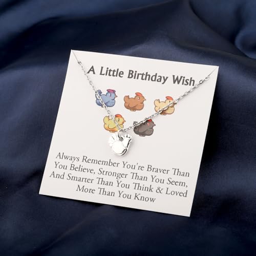 WUSUANED Animal Chicken Necklace Game Inspired Jewelry Hens Birthday Theme Gift Chicken Lover Gift3