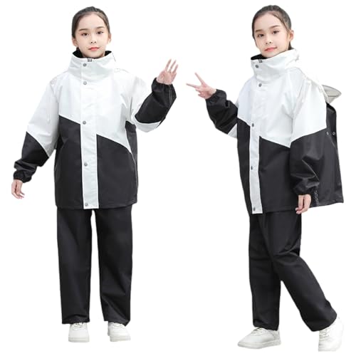 Kids Boys Hoodie Rain Jacket Pants Outfits Lightweight Windproof Raincoat Trousers Youth Girls Stylish Windbreaker Cloth