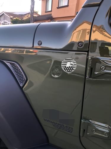 Image of CONGCONG for Jeep Emblem babge Eagle Etched Emblem 4x4 Metal Automotive Badge Specifically Designed for The Jeep Wrangler Cherokee - Stick it Anywhere (The Eagle Black)