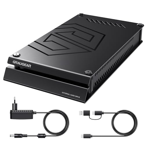 Boîtier SSD SATA 2.5/3.5 rapide UASP GRAUGEAR avec câbles USB-C