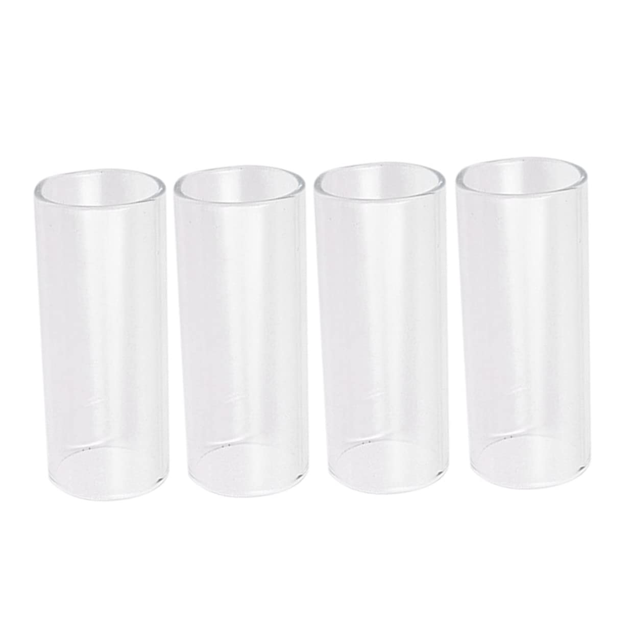 Toddmomy 4pcs Glass Guitar Slides for Electric Acoustic Instruments Durable Slide Bars for Enhanced Sound Comfortable Grip for Musicians Guitarists