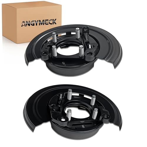 AngyMeck Rear Left & Right Parking Brake Backing Plate Assembly Kit - Driver & Passenger Side - Compatible with Ford F250 F350 Super Duty 2005-2012, F450 F550 2011-2012 - Replaces 926-272 926-273 by AngyMeck - Used condition - US$109.40