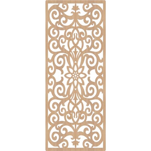 Image of 23 3 /8 inchW x 59 3 /8 inchH x 1 /4 inchT Buel Decorative Fretwork Wood Wall Panels, Hickory