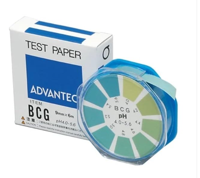 ADVANTEC pH Test Strips, 4.0-5.6 pH Range — Laboratory pH Paper, Pack of 1