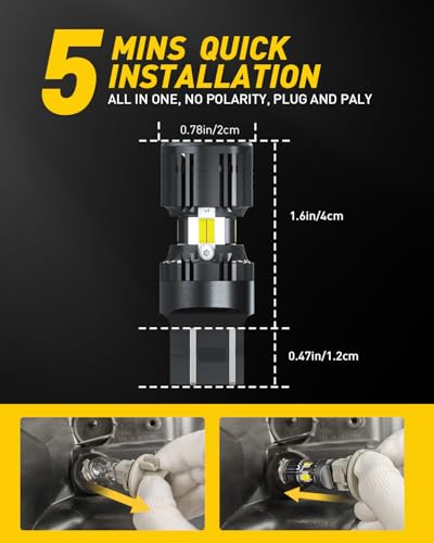 Image of AUXITO 7443 7440 LED Bulb Reverse light with Built In Resistor Canbus Ready 7441 7444 W21W LED White Bulb for Backup Parking Daytime Running Turn Signal Lights, Pack of 2