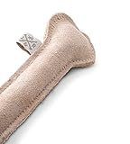 Jack & Russell Spielzeugknochen aus Leder - Naturleder Knochen Hunde Spielzeug - Kauleder Natur - Holmes Bone (Beige)