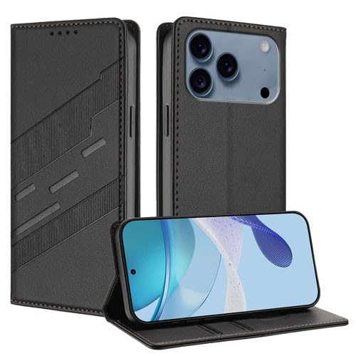 Étui iPhone 17 Air Plus porte-carte en cuir mince fermeture magnétique sûre