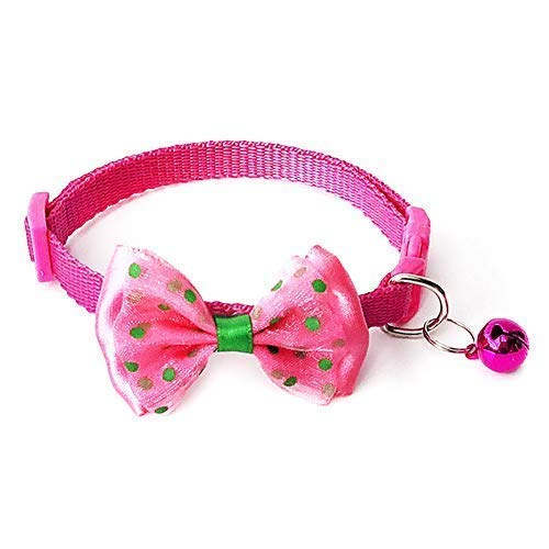Adjustable Nylon Bow-tie Collars with Bell, Safety Identification Collars for Puppy Dogs, Kitten Cats and Other Small Pets (Dusty Rose) (B0BRD5JM8V) Amazon Price History, Amazon Price Tracker