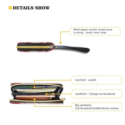 Women Wallet Around Zipper Long Purse RFID Blocking Eiffel Tower Print Credit Card Holder Phone Coin Pocket Purse Multiple Card Slots Cloutch Bag4