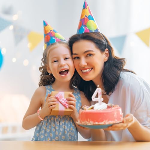 4 Year Old Girl Gifts,Pink Stone Bracelet as Birthday Gifts for 4 Year Old Girls Granddaughter Daughter Niece,4th Birthday Gifts for Girls Adjustable Length Pearl Bracelet for Four Year Old Girl2