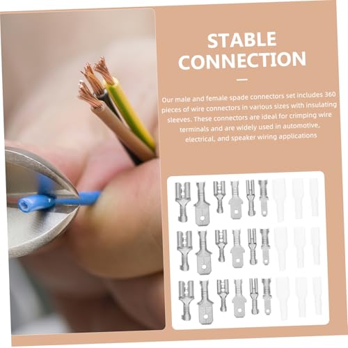 Connecteurs à sertir pour câbles électriques kit cosses isolées mâle