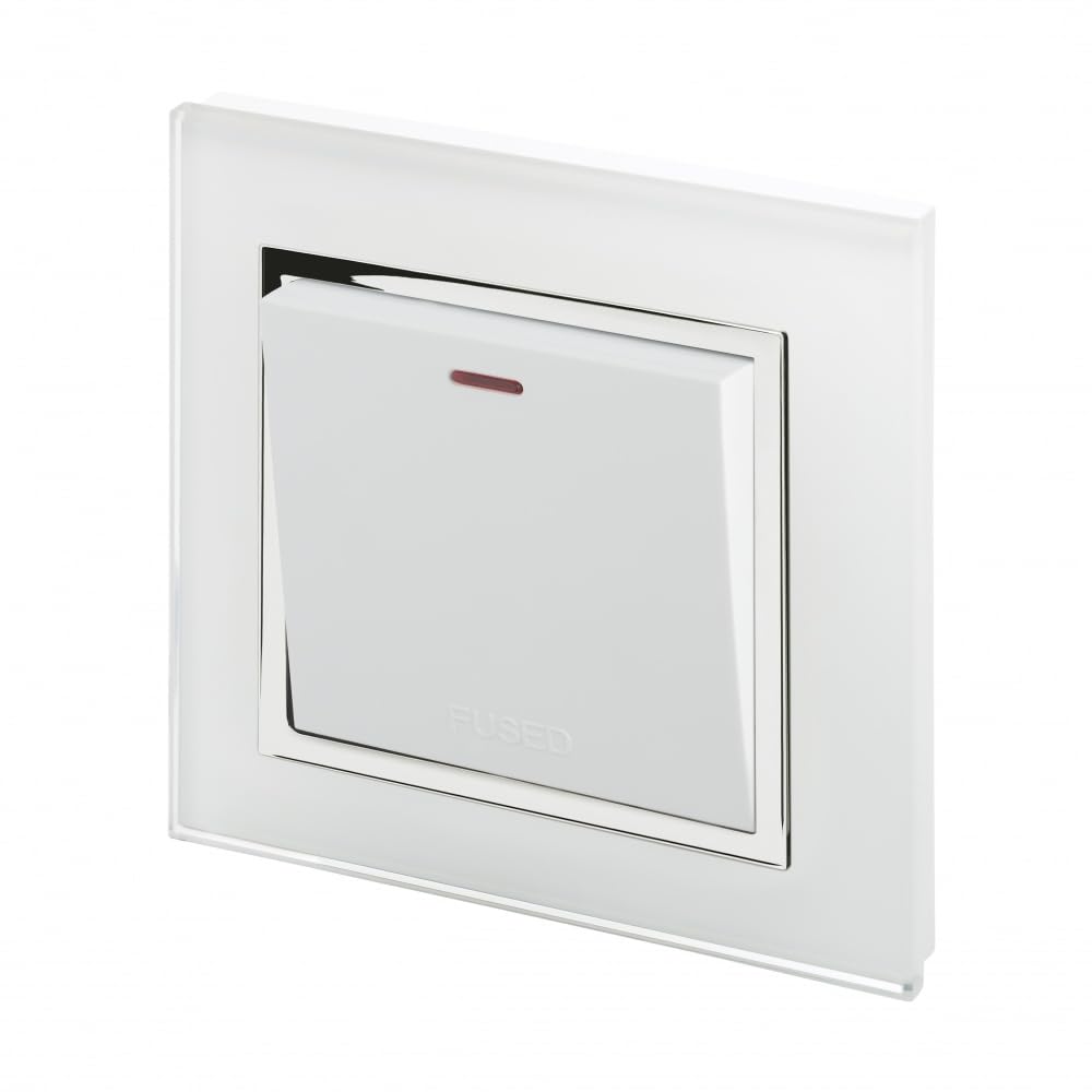 Retrotouch 01760 White Crystal CT 13A DP Switched Fused SPUR