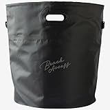 Beach Access サーファーズ 大容量 ポータブル ウェットバッグ 50L 折り畳み ウェットバケツ (サーフィン 釣り ダイビング キャンプなど多目的に利用できるアウトドアバケツ) ブラック