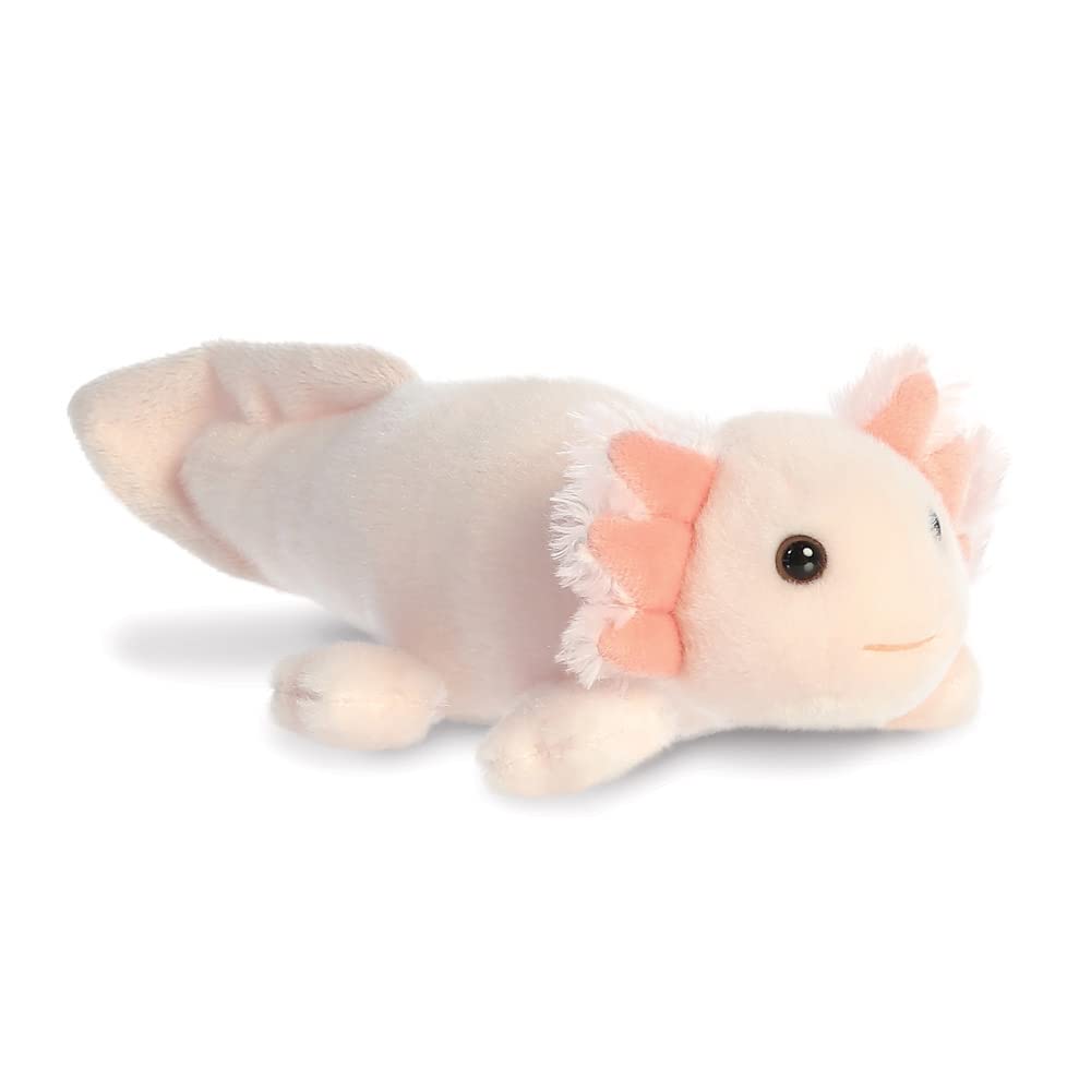 Aurora, 31861, Mini Flopsie Axel Axolotl, 8In, Eco-friendly soft toy, Pink