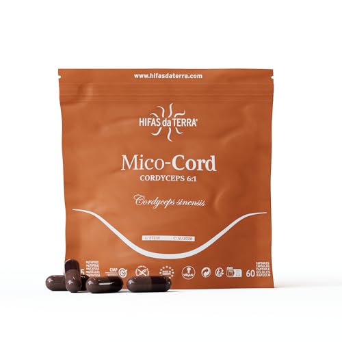 HIFAS DA TERRA - Mico-Cord Extracto Puro de Cordyceps - Extracto de Hongos - Refill 60 Cápsulas