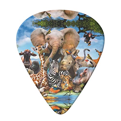 Ensemble de 6 médiators de guitare d’animaux africains pour guitare acoustique, guitare électrique, basse, ukulélé – fin… - Les Beatles, Paul McCartney, John Lennon, RIngo Starr, George Harrison Ensemble de 6 médiators de guitare d'animaux africains pour guitare acoustique, guitare électrique, basse, ukulélé - fin… – Image 4