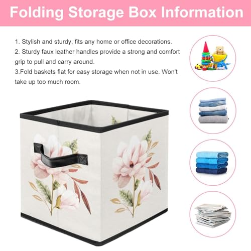 Boîte de rangement pliable avec poignées pour vêtements et jouets - 4