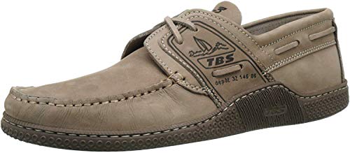 Chaussures bateau gris castor TBS Goniax en taille 40 pour homme