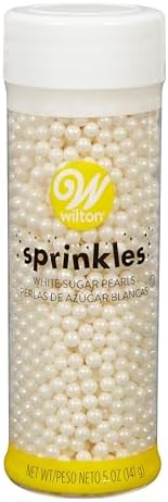 Wilton Sugar Pearls, White, 5 Oz, Non Toxic