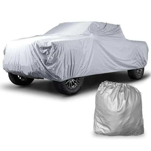 Image of Weatherproof Light Car Cover for Midsize Trucks & Classic Pickups - Size CT10 - All-Weather, Scratch-Resistant - Full Exterior Outdoor Cover, Must-Have Automobile Accessories