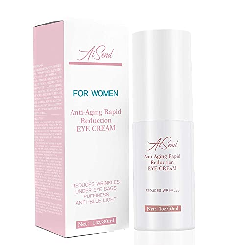 Eye Cream Anti Aging-AISend Rapid Reduction Under Eye Cream for Women,Wrinkle Cream,Visibly Reduce Under-Eye Bags, Wrinkles, Puffiness,Fine Lines & Crow's Feet, eye bags treatment 1oz/30ml