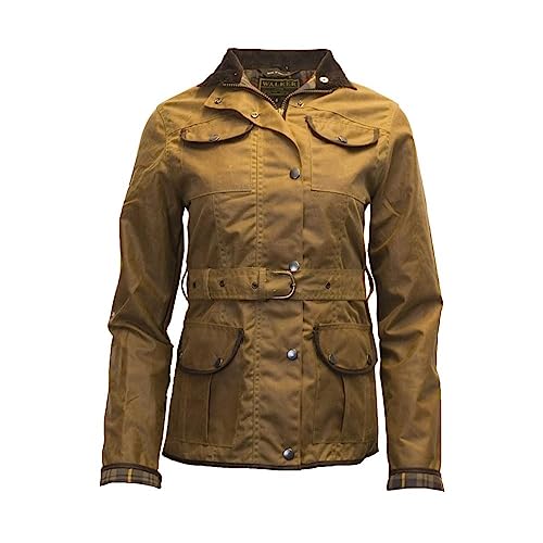 WALKER AND HAWKES - Ladies Wax Florence Motorcycle Jacket - Beige - 14