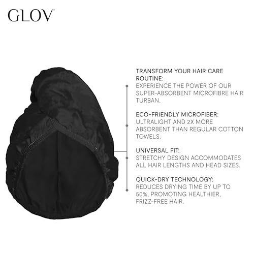 GLOV Hair Plopping Towel Towel Handtuch für für aus Saugfähiges für Schnelles Schnelles und Frizzreduktion Ideal für Die Curly Girl Methode Geeignet Alle Haartypen und Längen