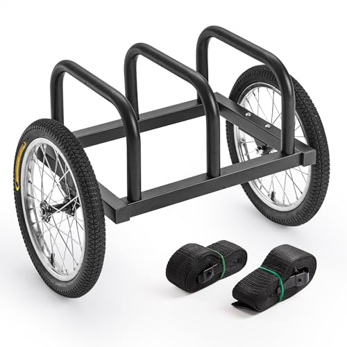 Morohope Double SUP Transport Cart with 16 Wheels Carrier/Trolley for 2 Stand Up Paddle Boards & Surfboards Black