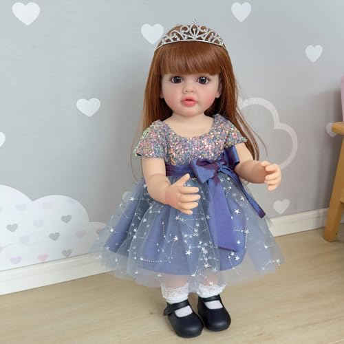 Muñeca Reborn Bebé Realista de 22 Pulgadas Vinilo miniatura 1
