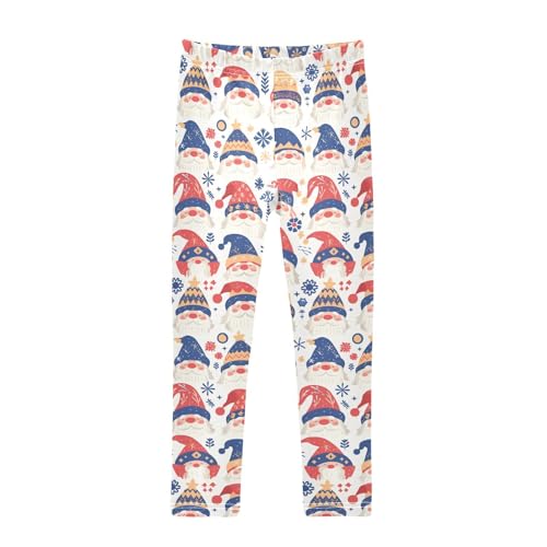 KLL Cute Christmas Gnomes Little Girls Leggings Soft High Waisted Workout Pants Running