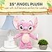 KIDS PREFERRED Disney Baby Lilo & Stitch Angel Soft Huggable Stuffed Animal Cute Plush Toy for Toddler Boys and Girls, Gift for Kids, Pink Angel 15 Inches