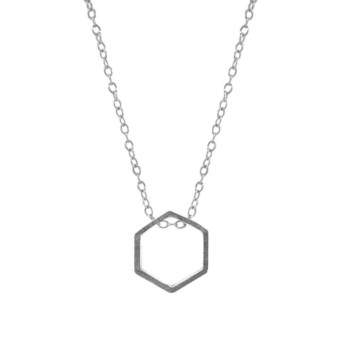 ANCHOR & CREW Geometrico Mini-Collana Pendente Lane Esagonale d'Argento - Donna