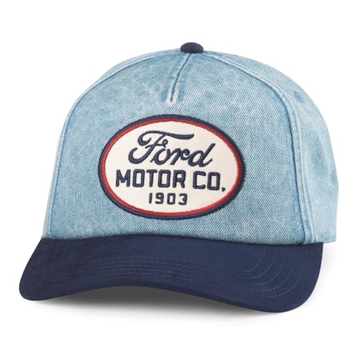 Image of AMERICAN NEEDLE Ford Motors Patch Unisex Adjustable Snapback Baseball Hat